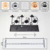 Gastor Suspension, Boule lumineuse, Suspension Ambre, Chrome, Clair, Fumé, 6 lumières