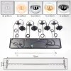 Gastor Suspension, Boule lumineuse, Suspension Ambre, Chrome, Clair, Fumé, 8 lumières
