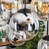 Gastor Suspension, Boule lumineuse, Suspension Ambre, Chrome, Clair, Fumé, 8 lumières