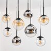 Gastor Suspension, Boule lumineuse, Suspension Ambre, Chrome, Clair, Fumé, 8 lumières
