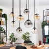 Gastor Suspension, Boule lumineuse, Suspension Ambre, Clair, Fumé, 8 lumières