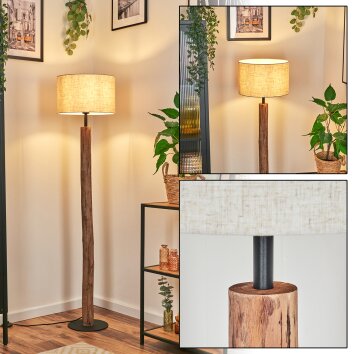 Bassagoda Lampadaire Écru, Noir, 1 lumière