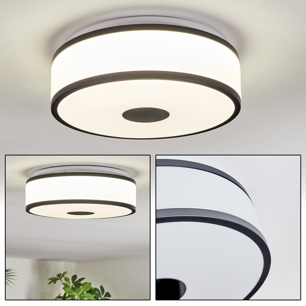 Elran Plafonnier LED Noir, Blanc, 1 lumière main product photo