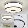 Elran Plafonnier LED Noir, Blanc, 1 lumière