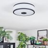 Elran Plafonnier LED Noir, Blanc, 1 lumière
