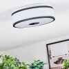Elran Plafonnier LED Noir, Blanc, 1 lumière