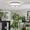 Elran Plafonnier LED Noir, Blanc, 1 lumière
