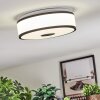 Elran Plafonnier LED Noir, Blanc, 1 lumière