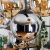 Gastor Suspension, Boule lumineuse, Suspension Ambre, Chrome, Clair, Fumé, 8 lumières