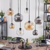 Ripoll Suspension, Boule lumineuse, Suspension Ambre, Clair, Fumé, 8 lumières