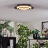 Lidor Plafonnier LED Noir, 1 lumière