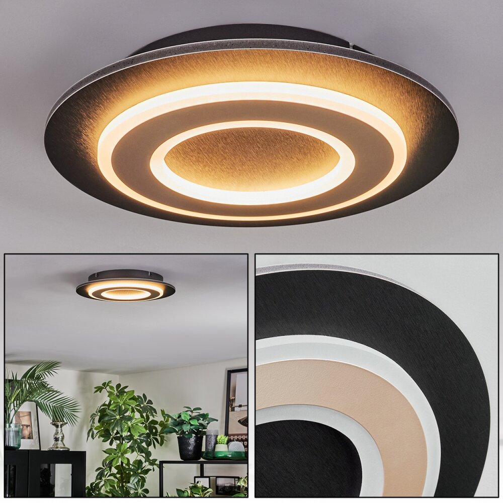 Lidor Plafonnier LED Noir, 1 lumière main product photo