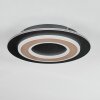 Lidor Plafonnier LED Noir, 1 lumière