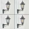 Lignac Lampe murale d´extérieur, Applique murale Noir, Argenté, 1 lumière, Détecteur de mouvement
