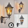 Lignac Lampe murale d´extérieur, Applique murale Noir, Argenté, 1 lumière, Détecteur de mouvement