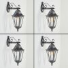 Lignac Lampe murale d´extérieur, Applique murale Noir, Argenté, 1 lumière