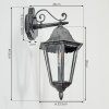 Lignac Lampe murale d´extérieur, Applique murale Noir, Argenté, 1 lumière