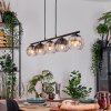 Koyoto Suspension, Boule lumineuse, Suspension Ambre, Clair, Fumé, 5 lumières