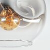 Ripoll Plafonnier, Boule lumineuse Chrome, Clair, Fumé, 5 lumières