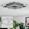 Lidor Plafonnier LED Noir, 1 lumière