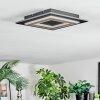Lidor Plafonnier LED Noir, 1 lumière