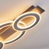 Lidor Plafonnier LED Chrome, Noir, 1 lumière