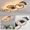 Lidor Plafonnier LED Chrome, Noir, 1 lumière