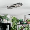 Lidor Plafonnier LED Chrome, Noir, 1 lumière