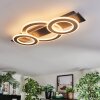 Lidor Plafonnier LED Chrome, Noir, 1 lumière