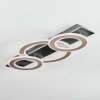 Lidor Plafonnier LED Chrome, Noir, 1 lumière