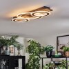Lidor Plafonnier LED Chrome, Noir, 1 lumière