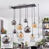 Ripoll Suspension, Boule lumineuse, Suspension Ambre, Fumé, 8 lumières