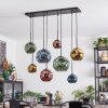 Ripoll Suspension, Boule lumineuse, Suspension Bleu, Or, Vert, Cuivré, 8 lumières