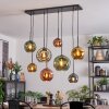 Ripoll Suspension, Boule lumineuse, Suspension Bleu, Or, Vert, Cuivré, 8 lumières