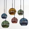 Koyoto Suspension, Boule lumineuse, Suspension Bleu, Or, Vert, Cuivré, 6 lumières Koyoto Suspension, Boule lumineuse, Suspension Bleu, Or, Vert, Cuivré, 6 lumières