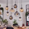 Gastor Suspension, Boule lumineuse, Suspension Ambre, Clair, Fumé, 8 lumières