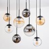 Gastor Suspension, Boule lumineuse, Suspension Ambre, Clair, Fumé, 8 lumières