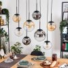 Gastor Suspension, Boule lumineuse, Suspension Ambre, Clair, Fumé, 8 lumières