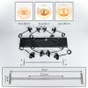 Gastor Suspension, Boule lumineuse, Suspension Ambre, Clair, 8 lumières