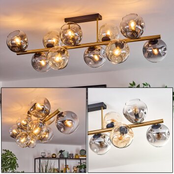 Ripoll Plafonnier, Boule lumineuse Or, Noir, 10 lumières