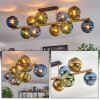 Koyoto Plafonnier, Boule lumineuse Or, Noir, 10 lumières