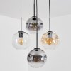 Ripoll Suspension, Boule lumineuse, Suspension Ambre, Clair, Fumé, 4 lumières