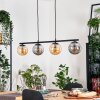 Gastor Suspension, Boule lumineuse, Suspension Ambre, Fumé, 4 lumières