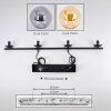 Gastor Suspension, Boule lumineuse, Suspension Ambre, Fumé, 4 lumières