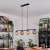 Gastor Suspension, Boule lumineuse, Suspension Ambre, Fumé, 4 lumières