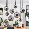 Gastor Suspension, Boule lumineuse, Suspension Chrome, Fumé, 8 lumières