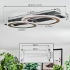 Lidor Plafonnier LED Noir, 1 lumière