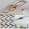 Manor Plafonnier LED Noir, 1 lumière, Télécommandes