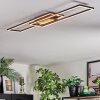 Manor Plafonnier LED Noir, 1 lumière, Télécommandes