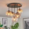 Koyoto Plafonnier, Boule lumineuse 45 cm Ambre, Clair, Fumé, 5 lumières